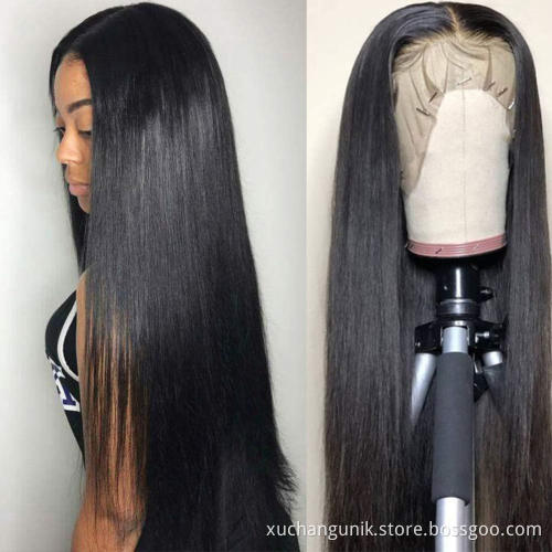 Uniky 100% REAL HUMAN HAIR Bone Straight Lace Wig,Body Wave 13*4 4*4 Transparent Lace Wig,Cheap Closure Hd Lace Frontal Wig